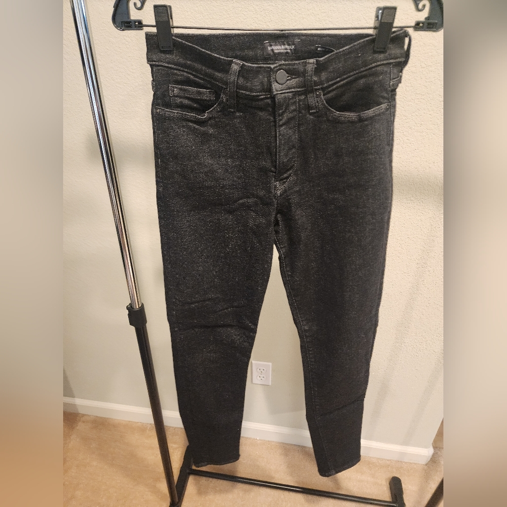Banana Republic Premium Black Denim Jeans. Size 2 which fits a 26-28.